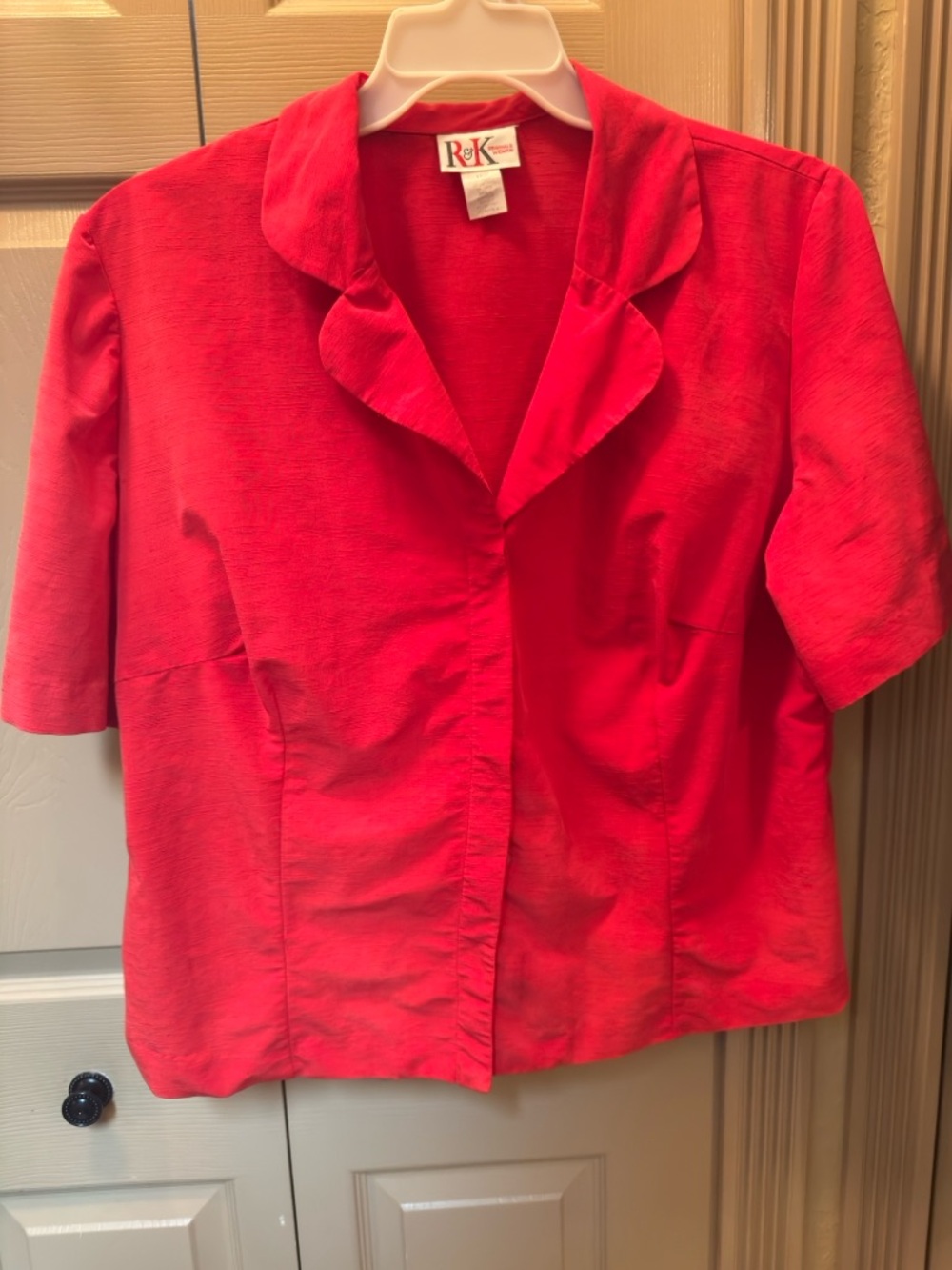 R&K Originals Bright Red Short Sleeve Blazer